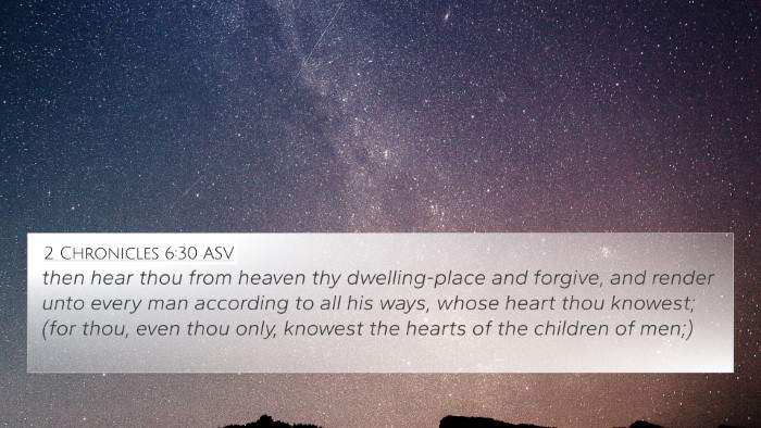 2 Chronicles 6:30 ASV Bible Verse Image