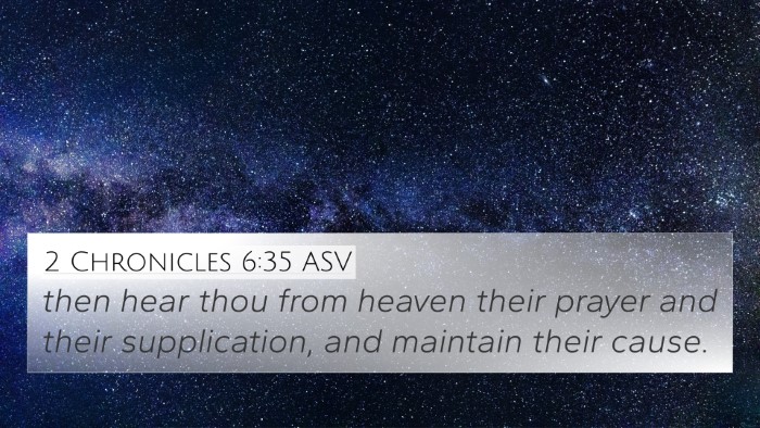 2 Chronicles 6:35 ASV Bible Verse Image