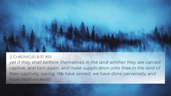 2 Chronicles 6:37 ASV Bible Verse Image