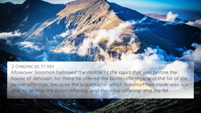 2 Chronicles 7:7 ASV Bible Verse Image