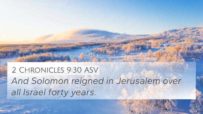 2 Chronicles 9:30 ASV Bible Verse Image