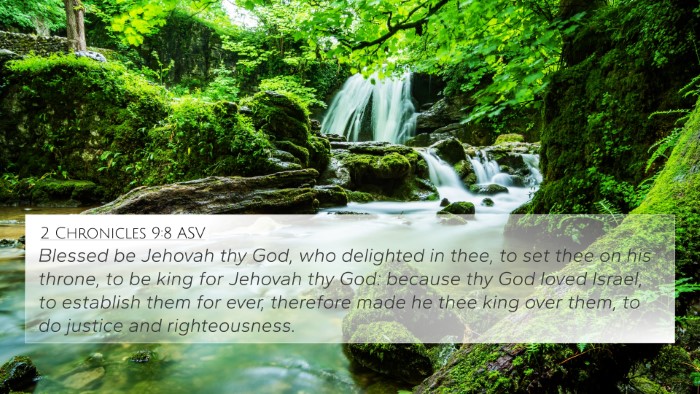 2 Chronicles 9:8 ASV Bible Verse Image