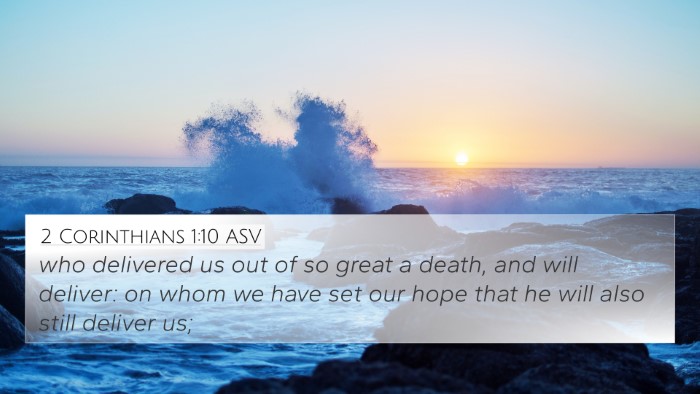 2 Corinthians 1:10 ASV Bible Verse Image