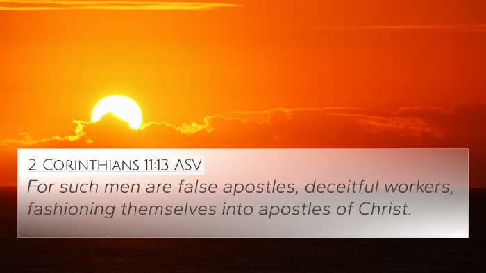 2 Corinthians 11:13 ASV Bible Verse Image