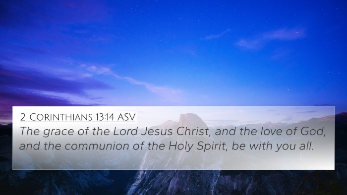 2 Corinthians 13:14 ASV Bible Verse Image