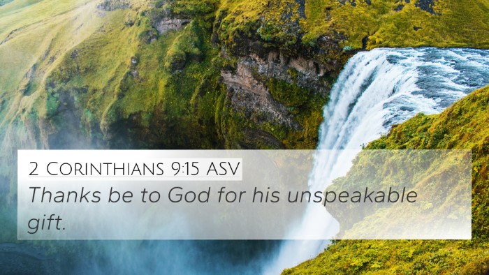 2 Corinthians 9:15 ASV Bible Verse Image