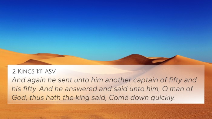 2 Kings 1:11 ASV Bible Verse Image