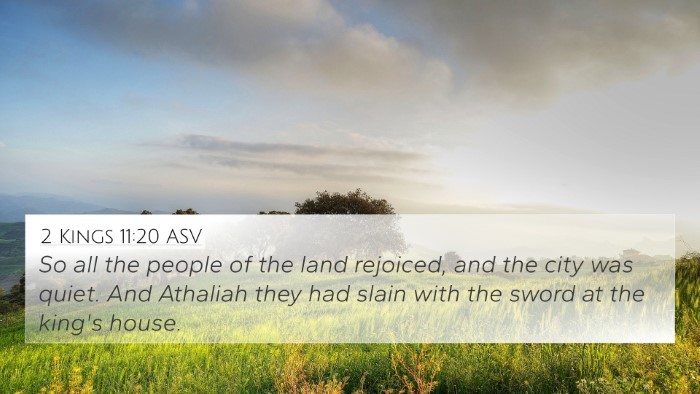2 Kings 11:20 ASV 4K Wallpaper - So all the people of the land rejoiced, and the - 4K Wallpaper Bible Verse