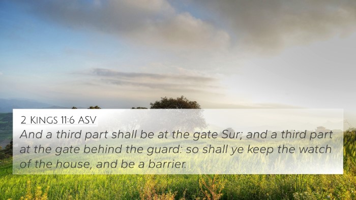 2 Kings 11:6 ASV 4K Wallpaper - And a third part shall be at the gate Sur; and a - 4K Wallpaper Bible Verse