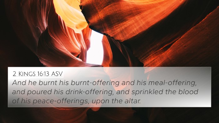 2 Kings 16:13 ASV 4K Wallpaper - And he burnt his burnt-offering and his - 4K Wallpaper Bible Verse