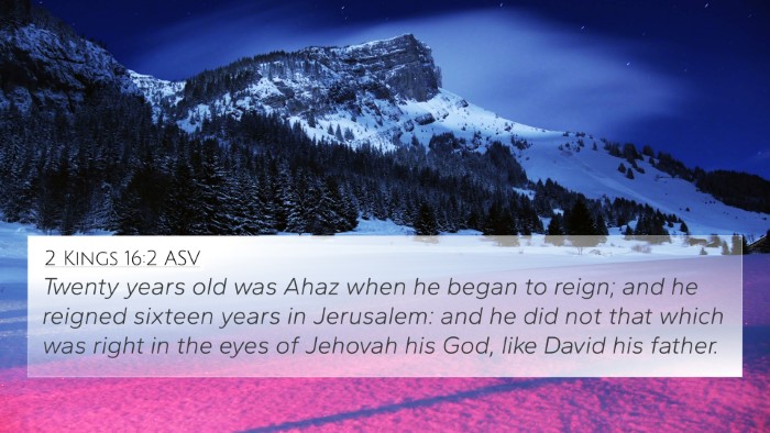 2 Kings 16:2 ASV Bible Verse Image