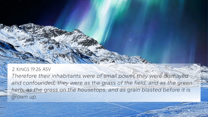 2 Kings 19:26 ASV 4K Wallpaper - Therefore their inhabitants were of small power, - 4K Wallpaper Bible Verse