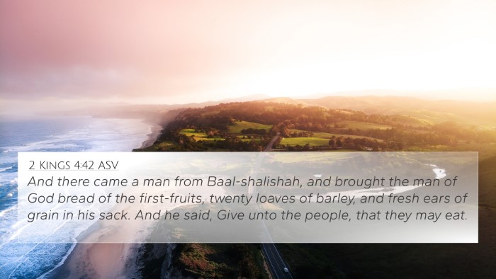 2 Kings 4:42 ASV Bible Verse Image