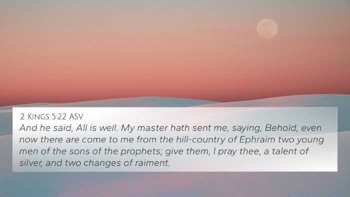 2 Kings 5:22 ASV Bible Verse Image