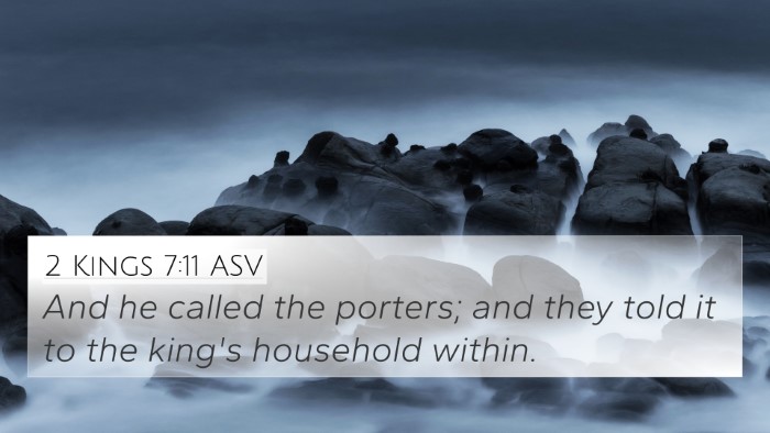 2 Kings 7:11 ASV Bible Verse Image