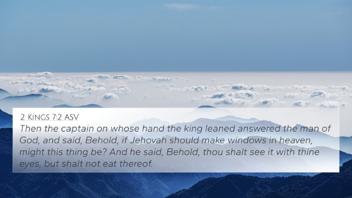 2 Kings 7:2 ASV Bible Verse Image