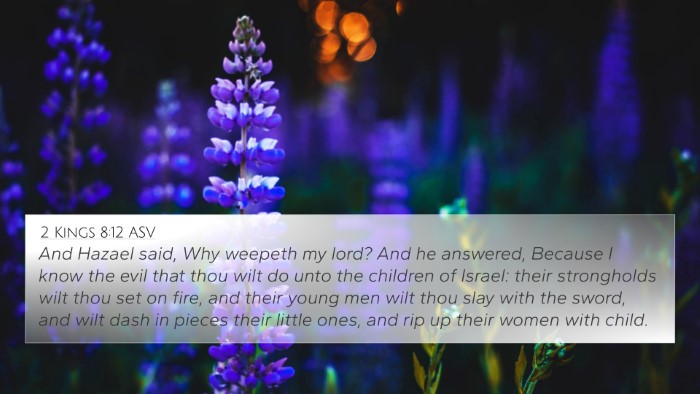 2 Kings 8:12 ASV Bible Verse Image