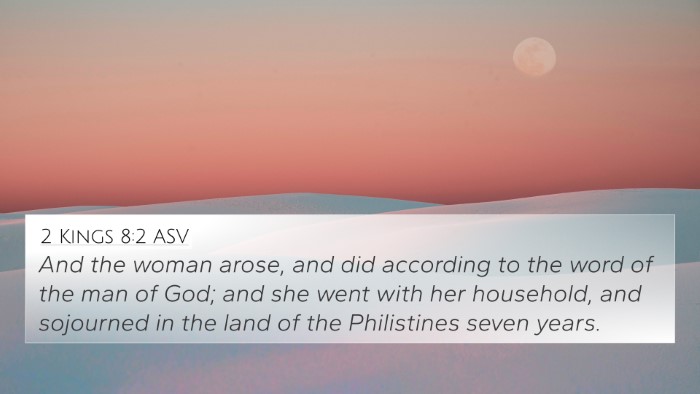2 Kings 8:2 ASV 4K Wallpaper - And the woman arose, and did according to the - 4K Wallpaper Bible Verse