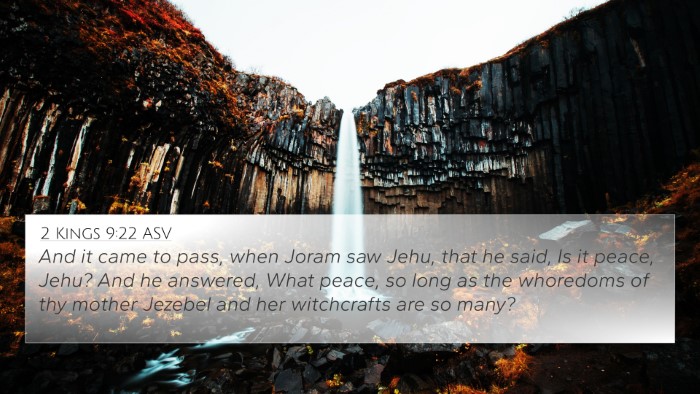 2 Kings 9:22 ASV Bible Verse Image