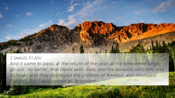 2 Samuel 11:1 ASV Bible Verse Image