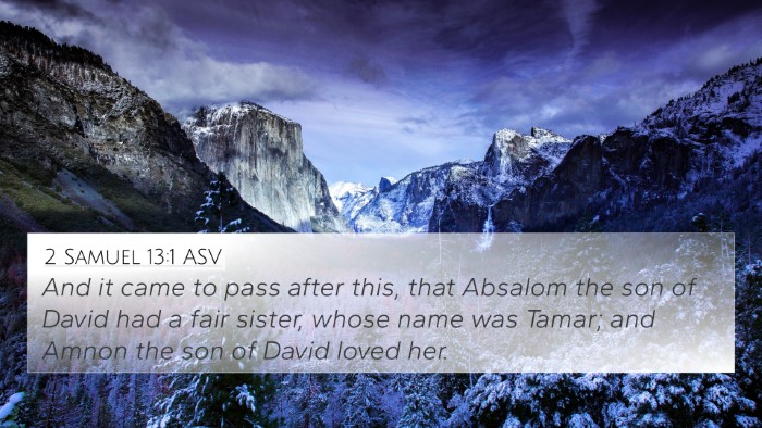 2 Samuel 13:1 ASV Bible Verse Image