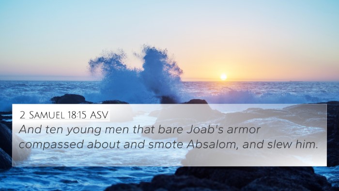 2 Samuel 18:15 ASV Bible Verse Image