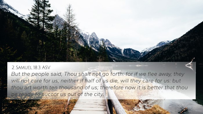 2 Samuel 18:3 ASV Bible Verse Image