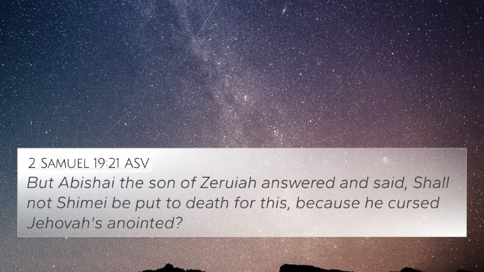 2 Samuel 19:21 ASV Bible Verse Image