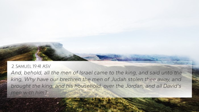 2 Samuel 19:41 ASV Bible Verse Image
