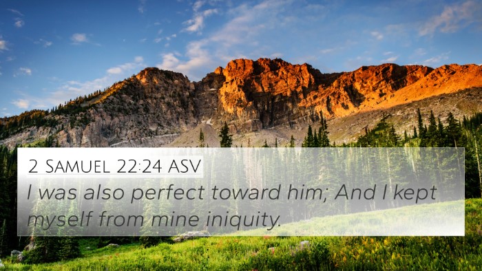 2 Samuel 22:24 ASV 4K Wallpaper - I was also perfect toward him; And I kept myself - 4K Wallpaper Bible Verse