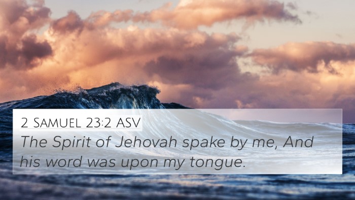 2 Samuel 23:2 ASV Bible Verse Image