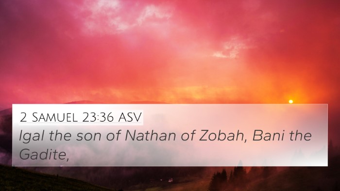 2 Samuel 23:36 ASV 4K Wallpaper - Igal the son of Nathan of Zobah, Bani the - 4K Wallpaper Bible Verse