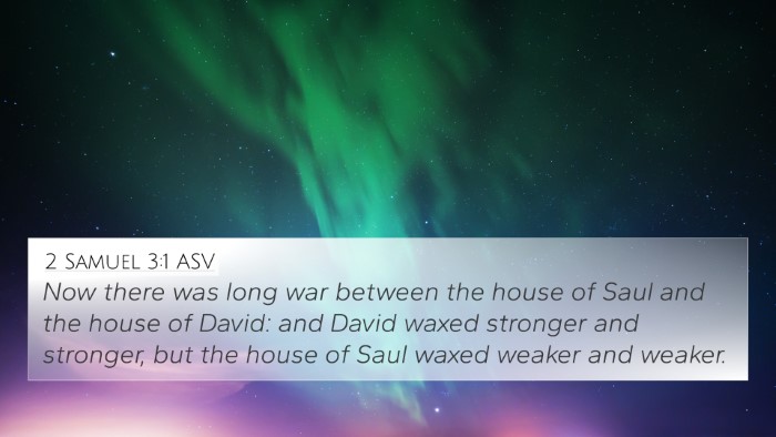 2 Samuel 3:1 ASV Bible Verse Image