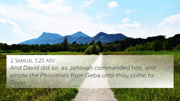 2 Samuel 5:25 ASV 4K Wallpaper - And David did so, as Jehovah commanded him, and - 4K Wallpaper Bible Verse