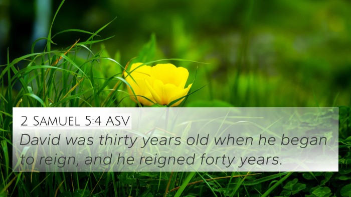 2 Samuel 5:4 ASV Bible Verse Image