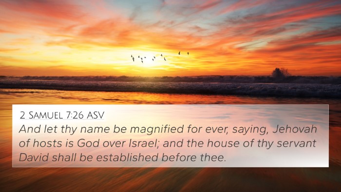 2 Samuel 7:26 ASV Bible Verse Image