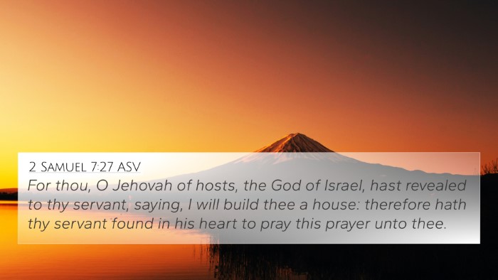 2 Samuel 7:27 ASV Bible Verse Image
