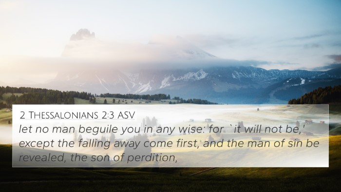 2 Thessalonians 2:3 ASV Bible Verse Image
