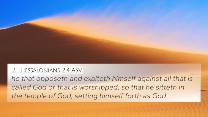 2 Thessalonians 2:4 ASV Bible Verse Image