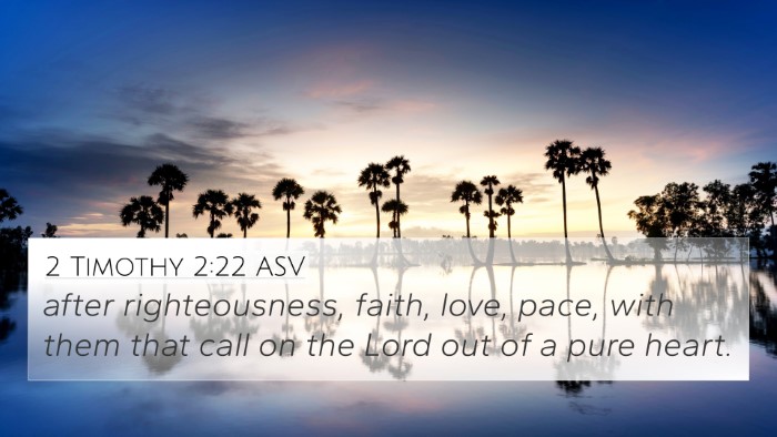 2 Timothy 2:22 ASV Bible Verse Image