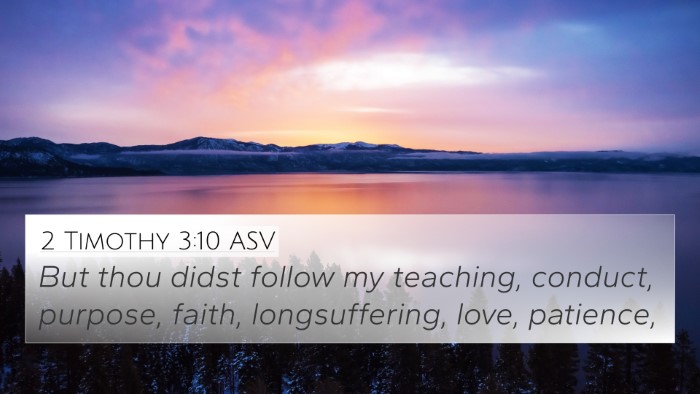 2 Timothy 3:10 ASV 4K Wallpaper - But thou didst follow my teaching, conduct, - 4K Wallpaper Bible Verse