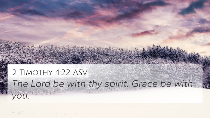 2 Timothy 4:22 ASV Bible Verse Image
