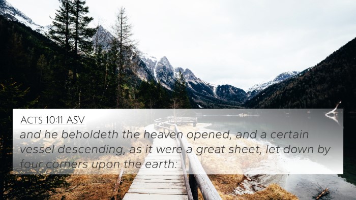 Acts 10:11 ASV Bible Verse Image