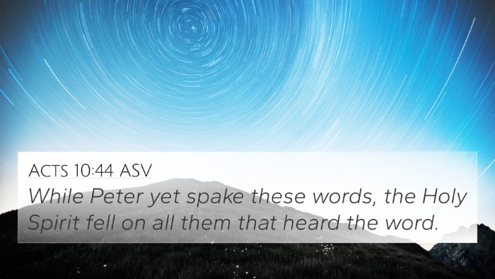 Acts 10:44 ASV Bible Verse Image