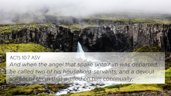 Acts 10:7 ASV Bible Verse Image