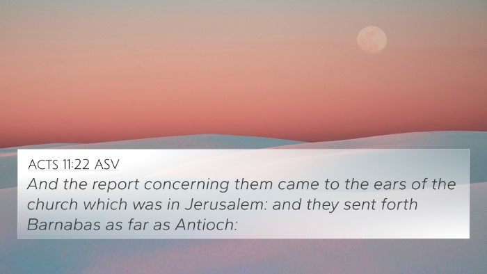 Acts 11:22 ASV Bible Verse Image