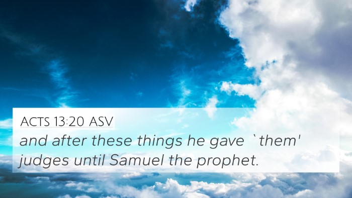Acts 13:20 ASV Bible Verse Image