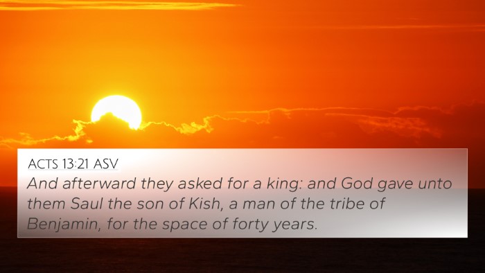 Acts 13:21 ASV Bible Verse Image