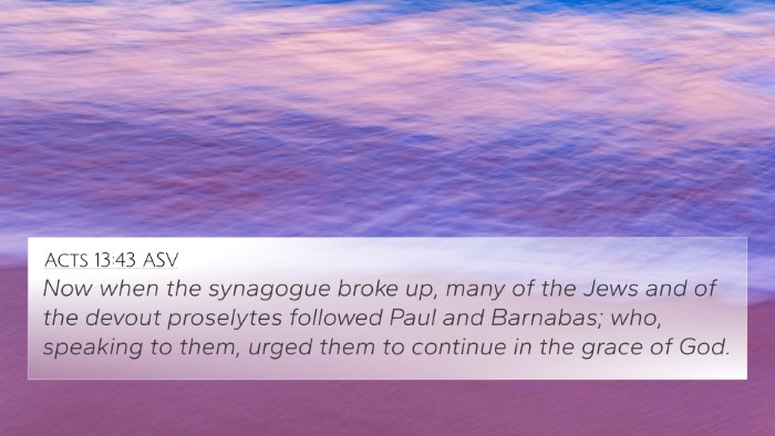 Acts 13:43 ASV Bible Verse Image