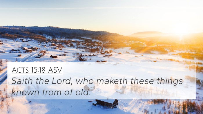 Acts 15:18 ASV Bible Verse Image